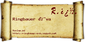 Ringbauer Éva névjegykártya